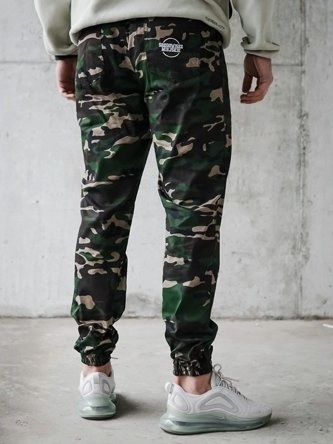 Spodnie męskie materiałowe jogger Środowisko Miejskie Classic Icon camo