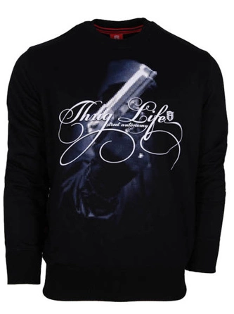 Bluza bez kaptura Street Autonomy Thug Life crewneck black