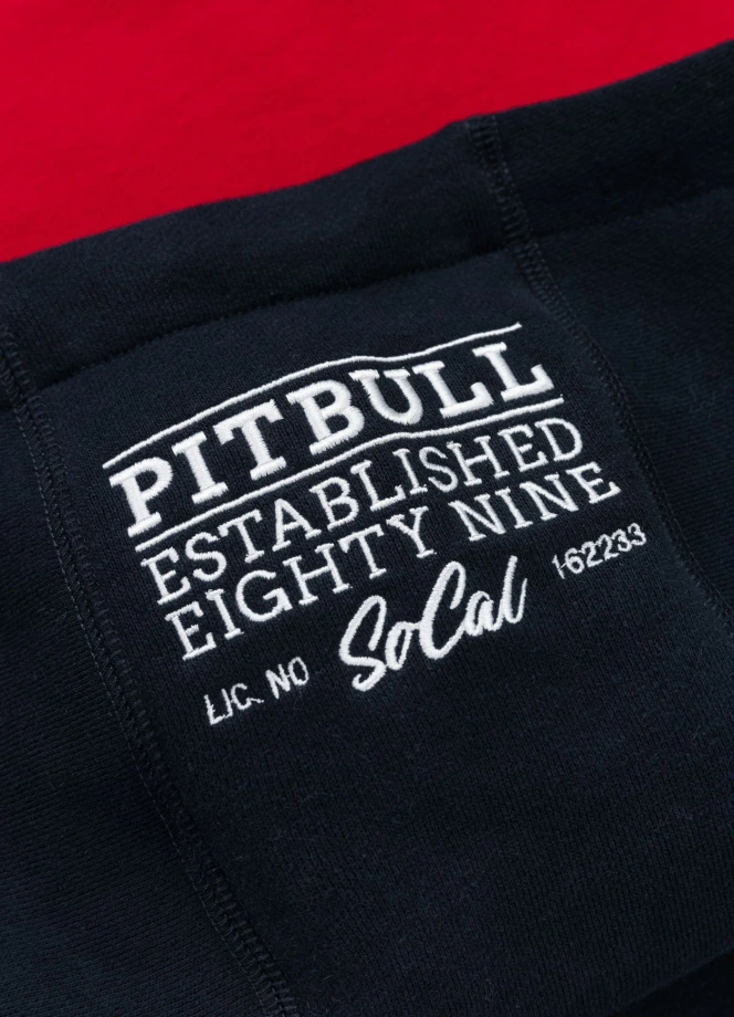 Bluza męska z kapturem Pit Bull Gibson granatowo/czerwona