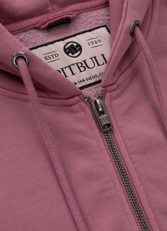 Komplet damski krótki Pitbull Manzanita Heart ZIP Washed różowy