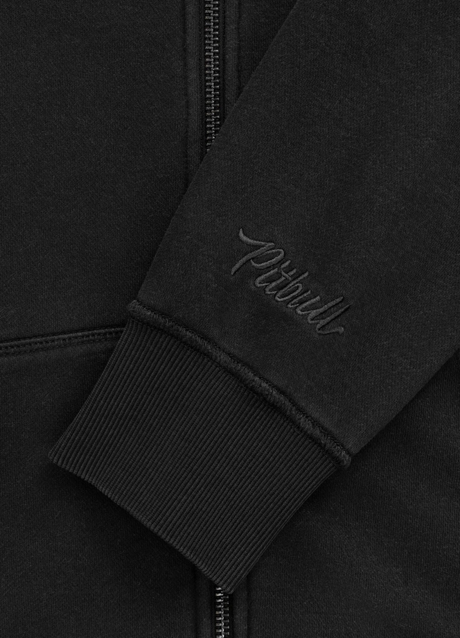 Bluza damska z kapturem ZIP Pitbull Washed Lovia ciemno grafitowa