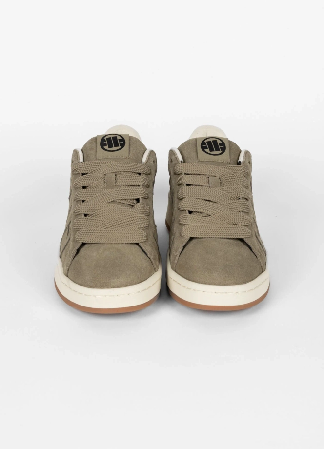 Buty sportowe sneakersy męskie Pit Bull Walker szare oliwkowe