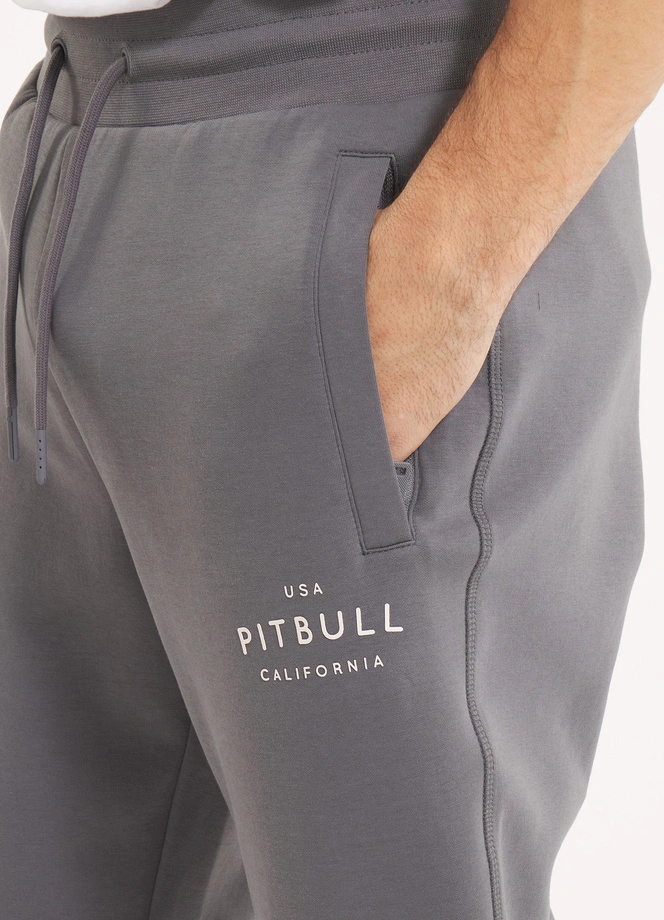 Spodnie męskie dresowe Pitbull Pit Bull Sampson grafitowe szare