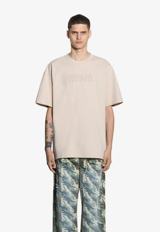 Koszulka męska t-shirt oversize Prosto Zont beżowa