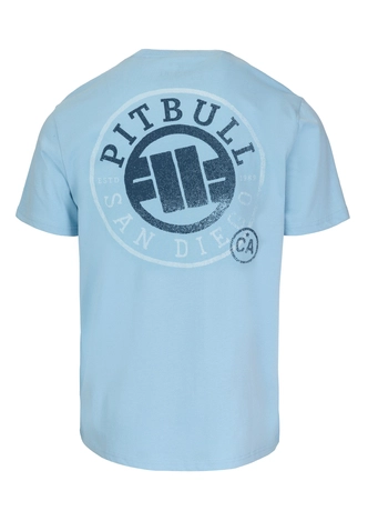 Koszulka męska T-Shirt Pit Bull Pitbull SD Stamp jasno niebieska