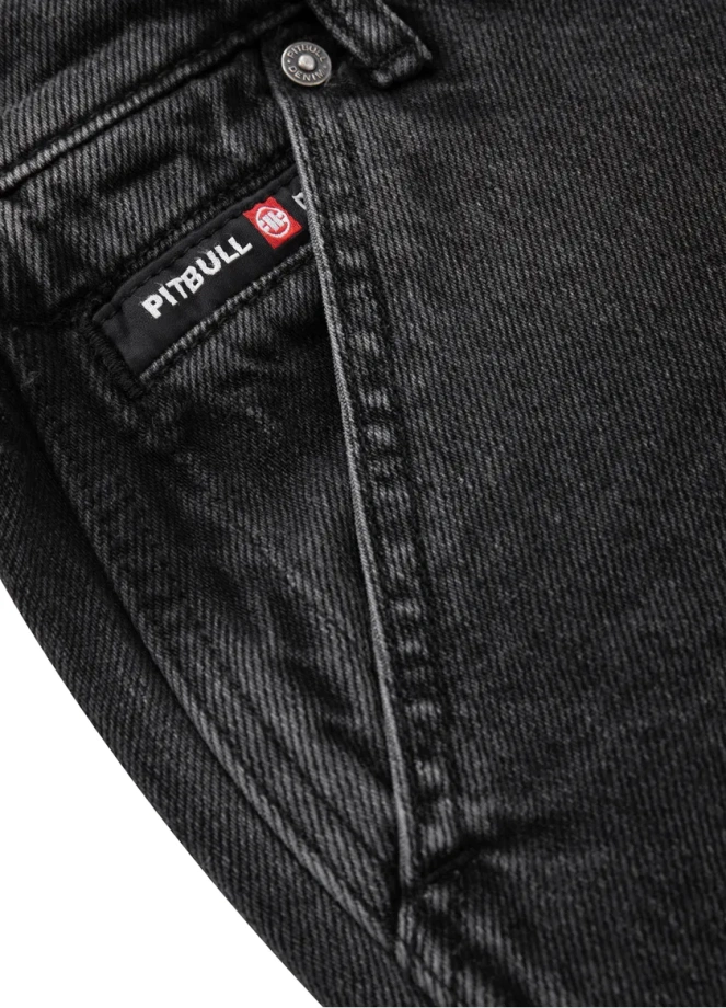 Spodenki szorty jeans męskie Pitbull Carpenter czarme