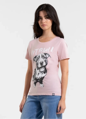 Koszulka t-shirt damska Pit Bull Pitbull Puppy 2 różowa