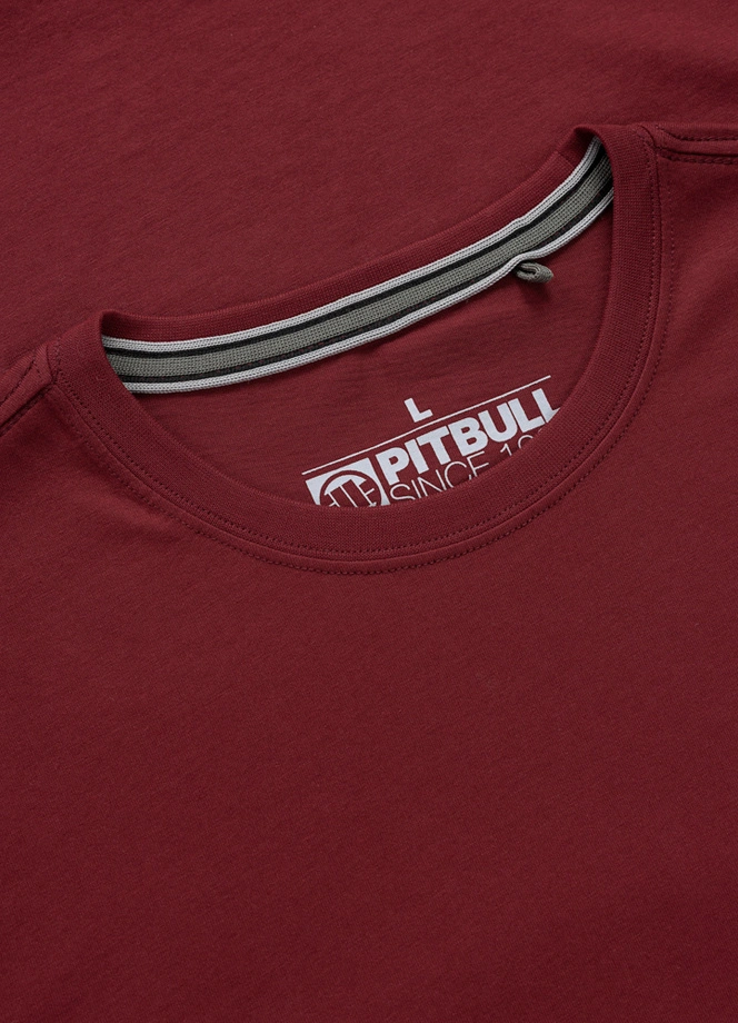 Koszulka męska T-Shirt Pit Bull Pitbull Dog SD bordowa