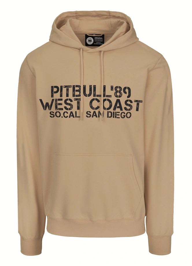 Bluza męska z kapturem Pitbull Pit Bull Driving beżowa