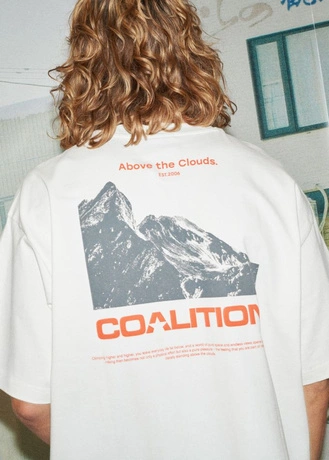 Koszulka męska t-shirt Coalition CLTN Dew kremowa