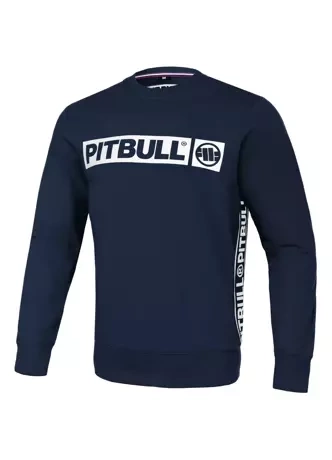 Bluza męska bez kaptura Pitbull Albion Pit Bull crewneck granatowa