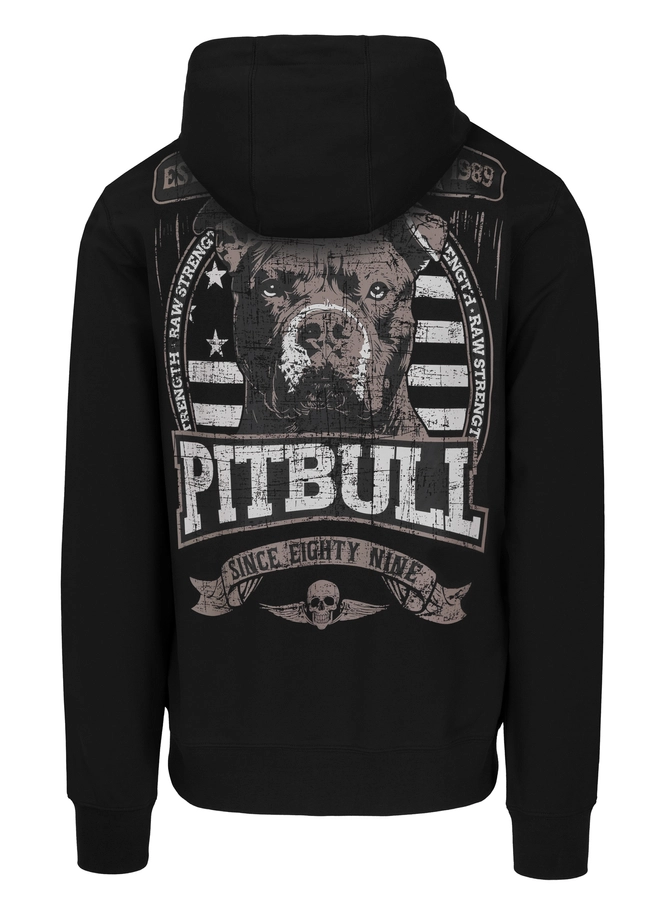Bluza męska z kapturem Pitbull Pit Bull Troublemaker ZIP czarna