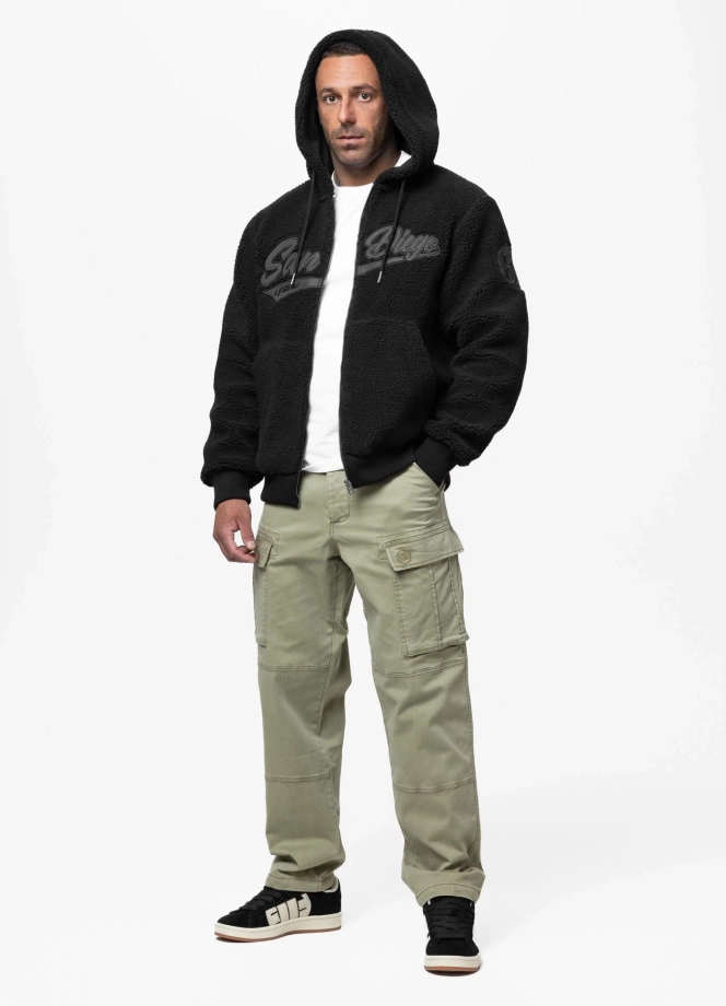 Bluza męska rozpinana z kapturem Pit Bull Galaxy czarna