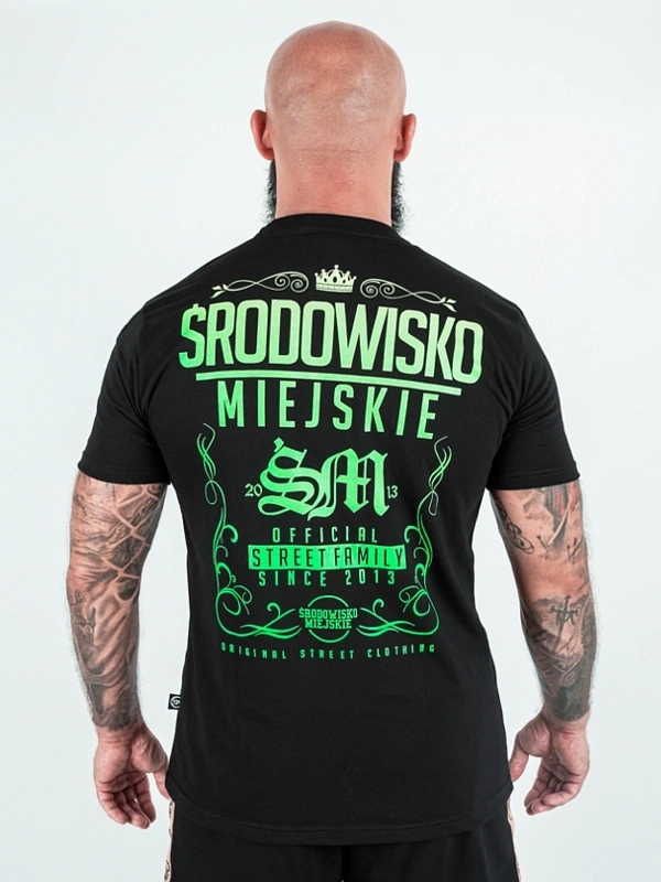 Koszulka męska t-shirt Środowisko Miejskie Theme 2.0 czarna/zielona