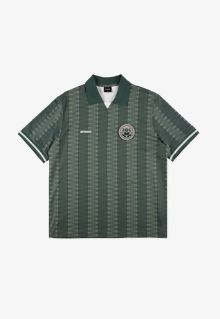 Koszulka męska t-shirt z kołnierzykiem Prosto Glast zielona