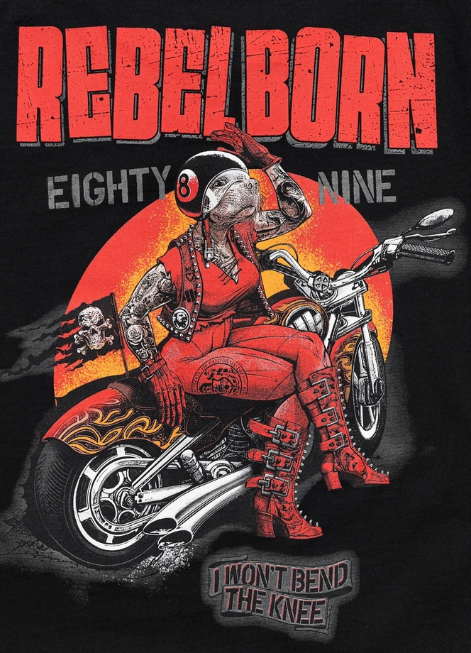 Koszulka t-shirt damska Pit Bull Rebel Born czarna