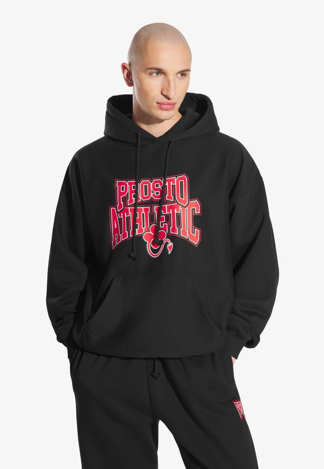 Bluza męska z kapturem oversize Prosto Chicago czarna