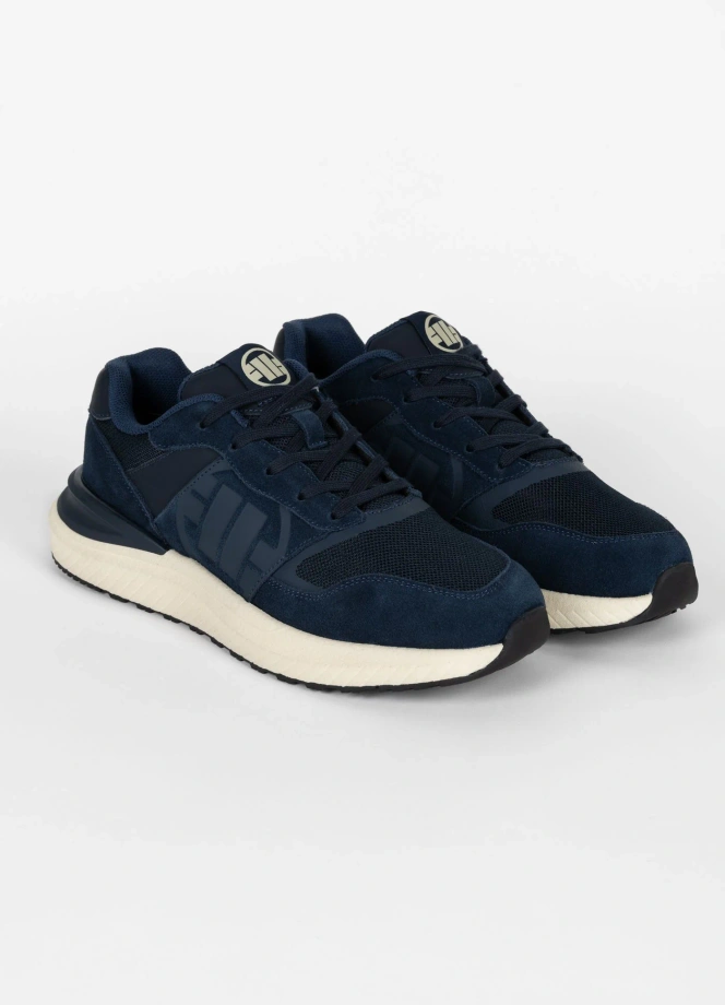 Buty sportowe sneakersy męskie Pit Bull Encino ciemno niebieskie