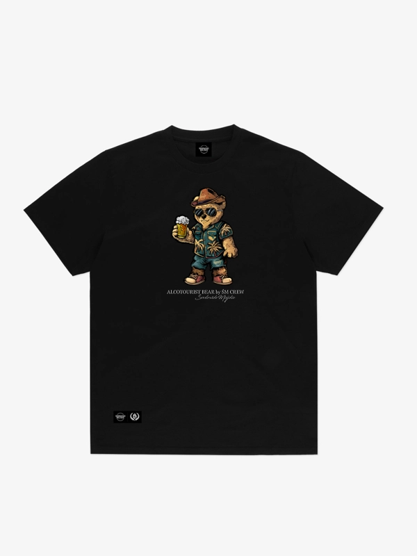 Koszulka męska t-shirt Środowisko Miejskie Alcotourist Bear czarna