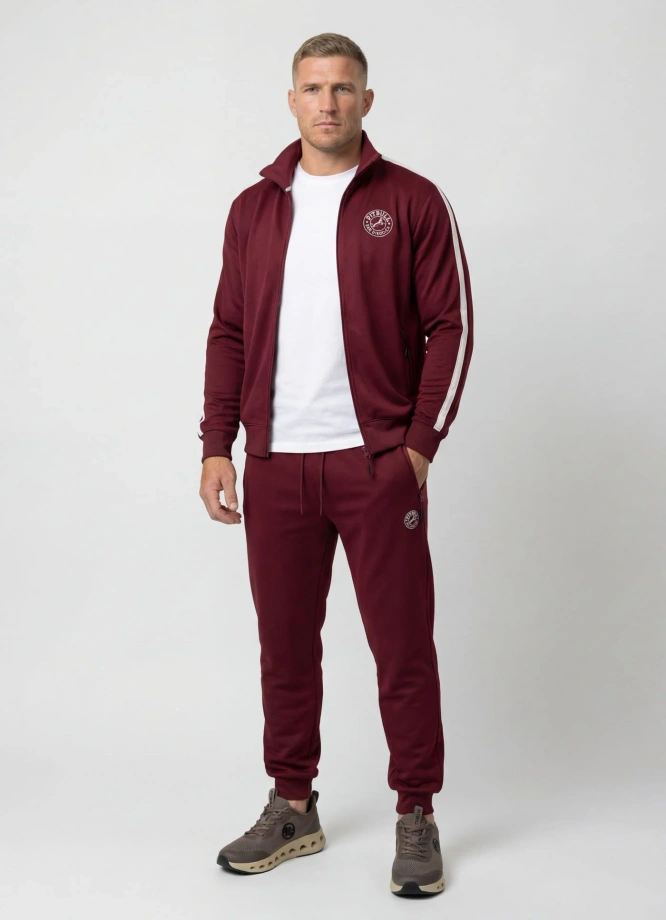 Bluza męska rozpinana Pit Bull San Diego CA burgundowa