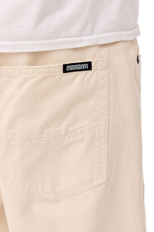 Spodnie męskie Mass Denim Slang Baggy Fit kremowe