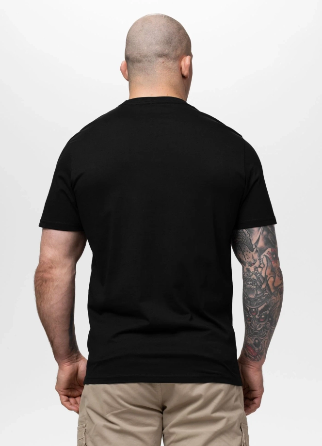 Koszulka męska T-Shirt Pitbull Logo Palms czarna