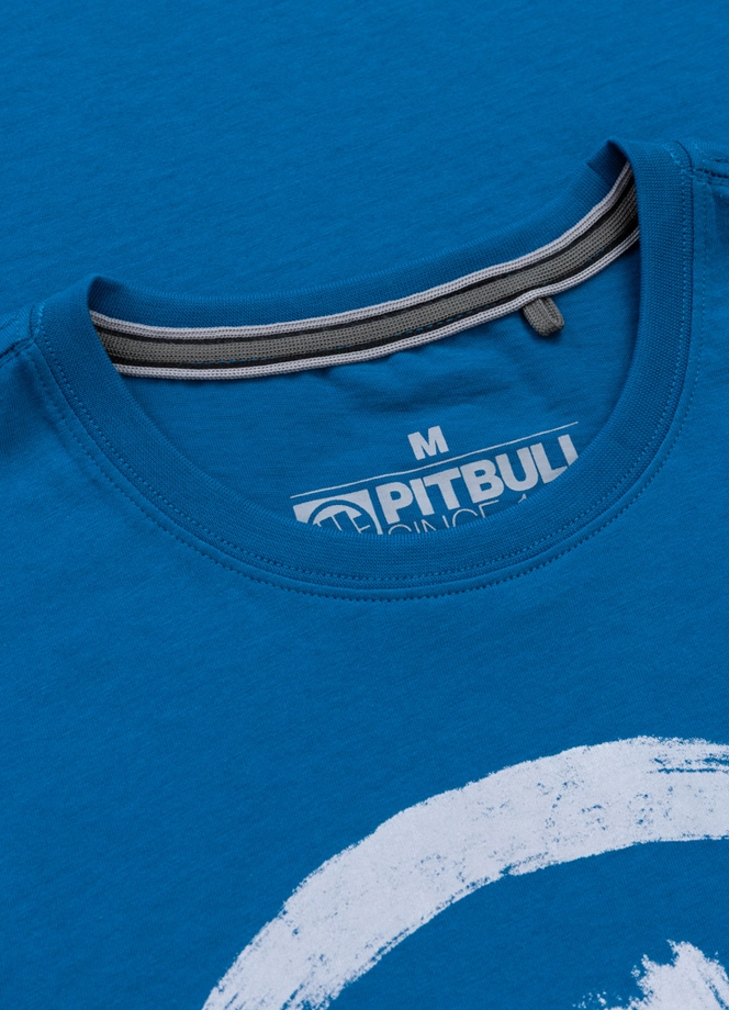 Koszulka męska T-Shirt Pitbull Logo Palms niebieska
