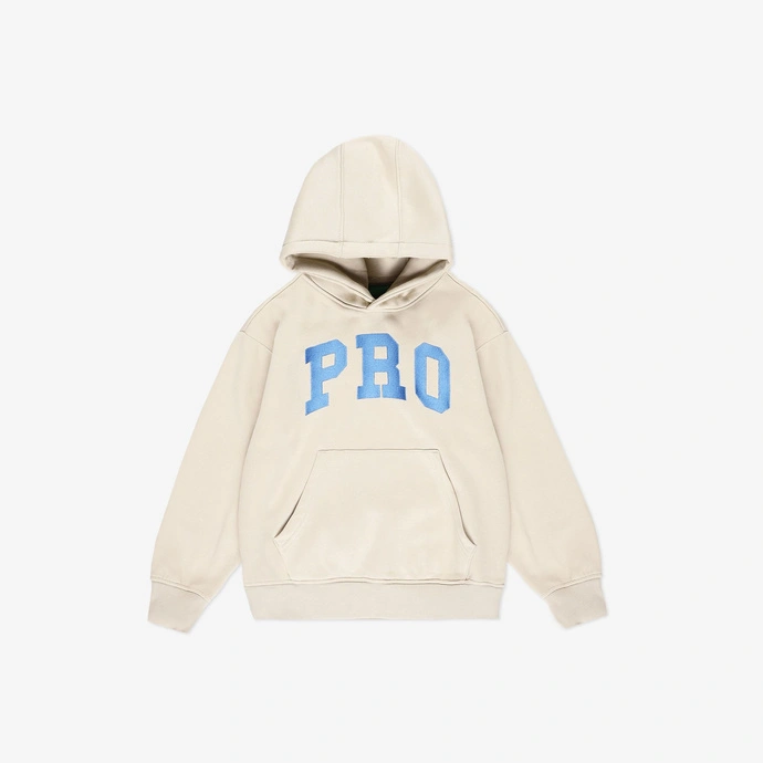 Bluza dziecięca z kapturem Prosto Kids Pro hoodie beżowa
