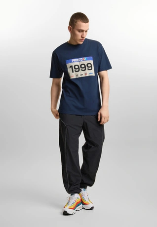 Koszulka męska t-shirt Prosto Runner granatowa