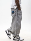 Spodnie męskie Jeans Super Baggy Jigga Wear New Outline szare