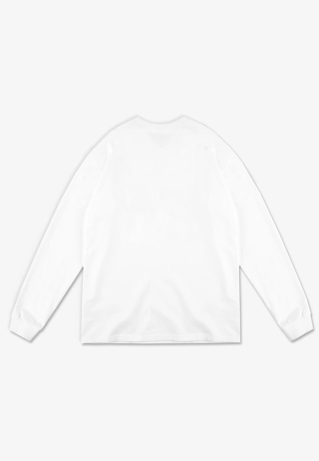 Koszulka longsleeve męski Prosto Crest biała