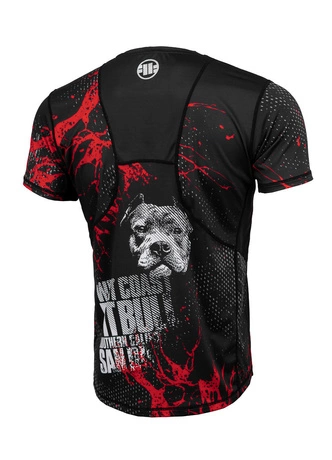 Koszulka T-shirt Pit Bull Mesh Performance Pro Plus Blood Dog 2 czarna