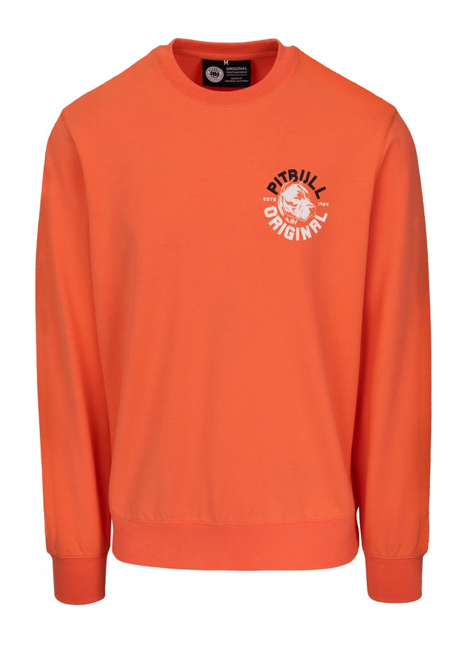 Bluza męska bez kaptura Pitbull Pit Bull Dog SD łososiowa pomarańczowa