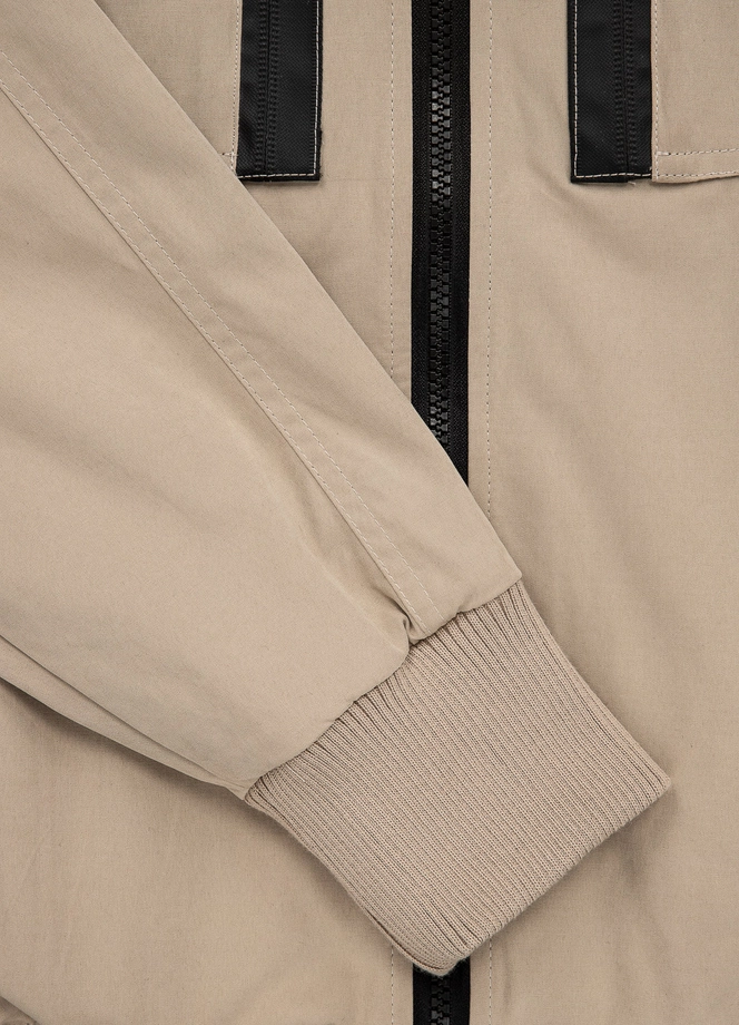 Kurtka męska przejściowa wiosenna Pit Bull Arillo wiatrówka sand