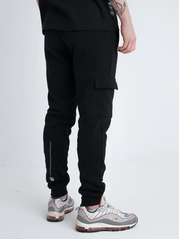 Spodnie dresowe męskie cargo Środowisko Miejskie Classic czarne