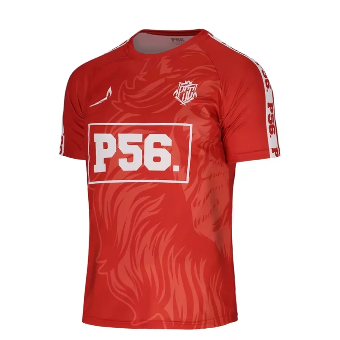 Koszulka męska T-shirt Dudek P56 Lion Football czerwona
