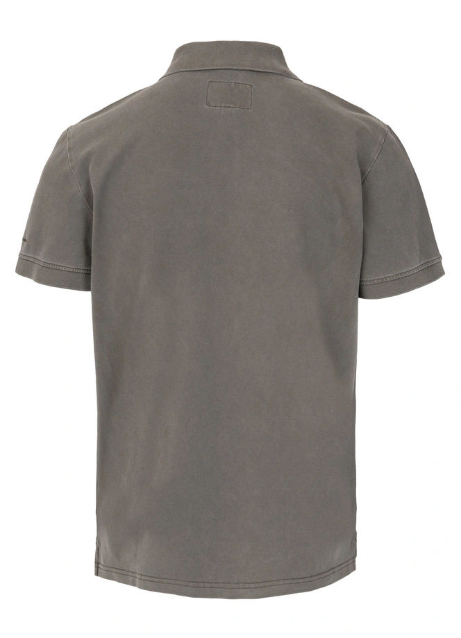 Koszulka męska Polo Pitbull Pique Small Logo Washed brązowa