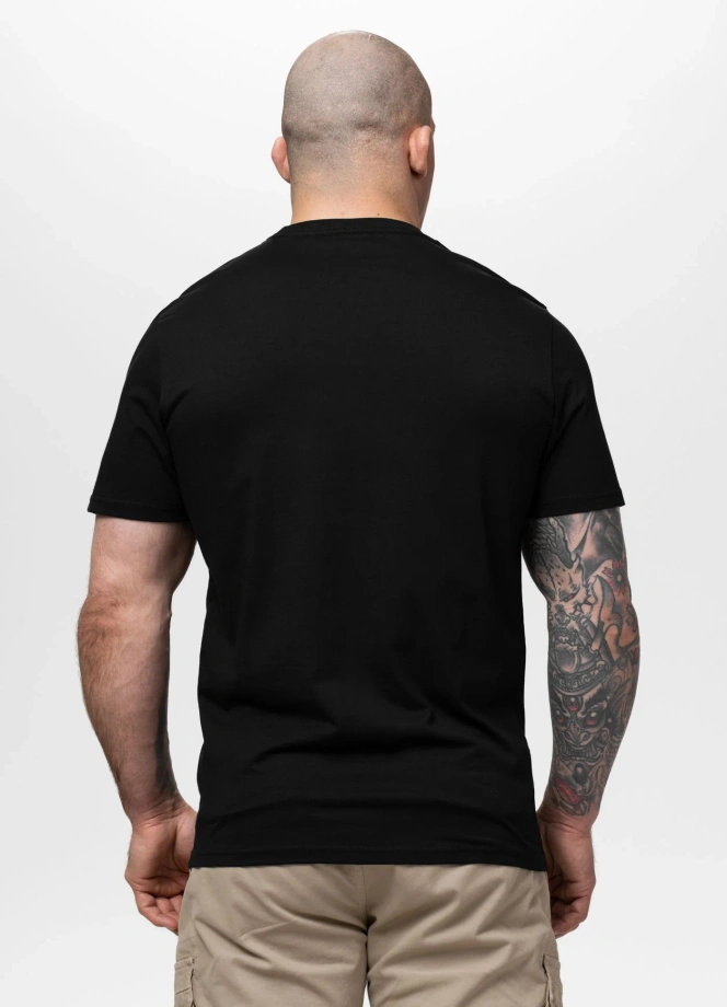Koszulka męska T-Shirt Pitbull Logo Palms czarna