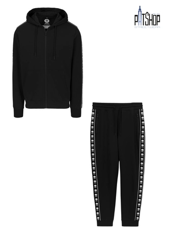 Komplet dresowy męski Pitbull Pit Bull Tape Nugget ZIP czarna