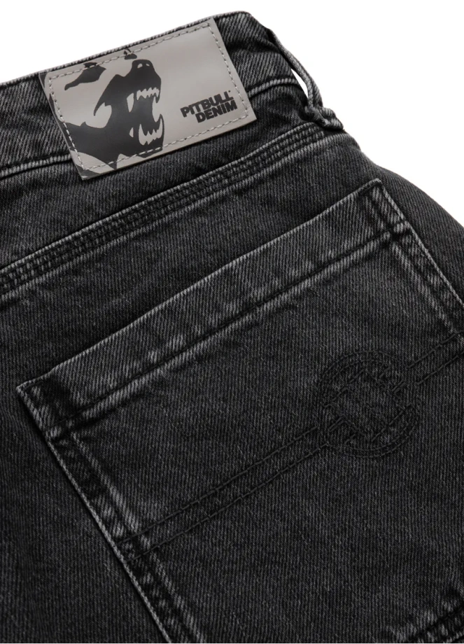 Spodenki szorty jeans męskie Pitbull Carpenter czarme