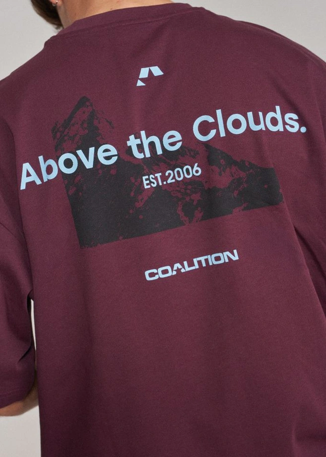 Koszulka męska t-shirt Coalition CLTN Bjerg śliwkowa fioletowa