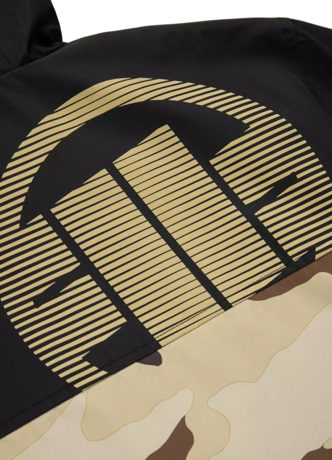 Kurtka męska wiosenna przejściowa Pit Bull Horizon Windbreaker wiatrówka piaskowa camo