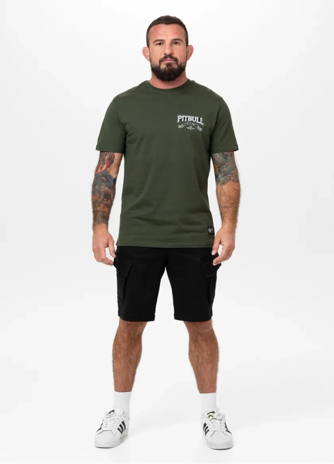 Koszulka męska T-Shirt Pit Bull Pitbull Troublemaker ciemno zielona