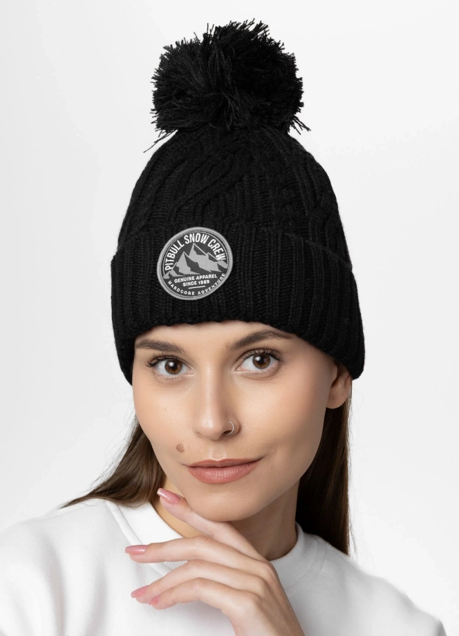 Czapka zimowa z pomponem Pit Bull Beanie Bubble Snow Crew 25 czarna