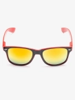 Okulary przeciwsłoneczne Jigga Wear Name Contrast Wayfarer czarno/czerwono/żółte