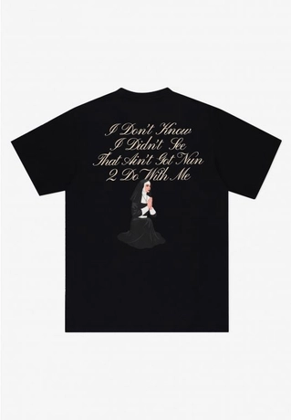 Koszulka męska t-shirt oversize Prosto Pray czarna