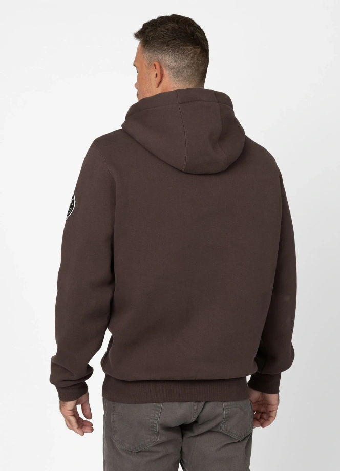 Bluza męska z kapturem Pit Bull Norton brązowa