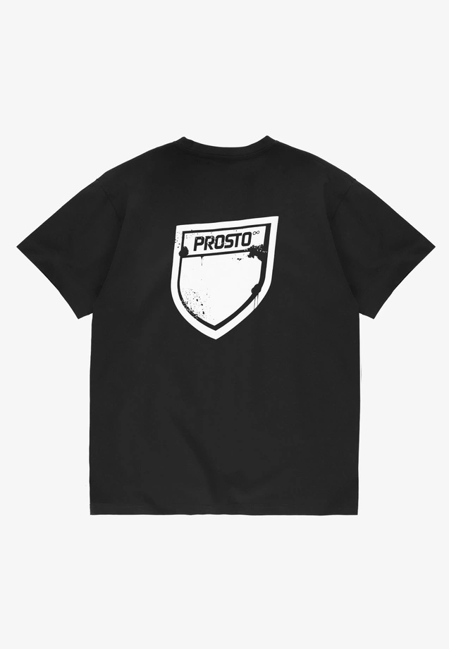 Koszulka męska t-shirt oversize Prosto Splash Shield czarna