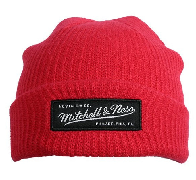 Czapka zimowa Mitchell & Ness Box Logo Cuff Knit red