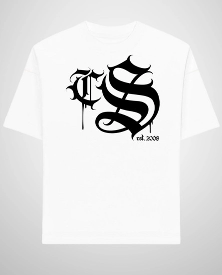 Koszulka męska T-shirt Ciemna Strefa Chicano Gotyk biała